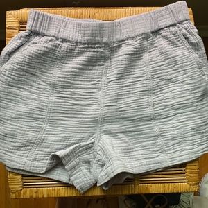 Madewell linen lavender color shorts